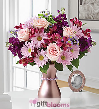 Lavender Dreams in Pink Shimmer Vase - [90219]